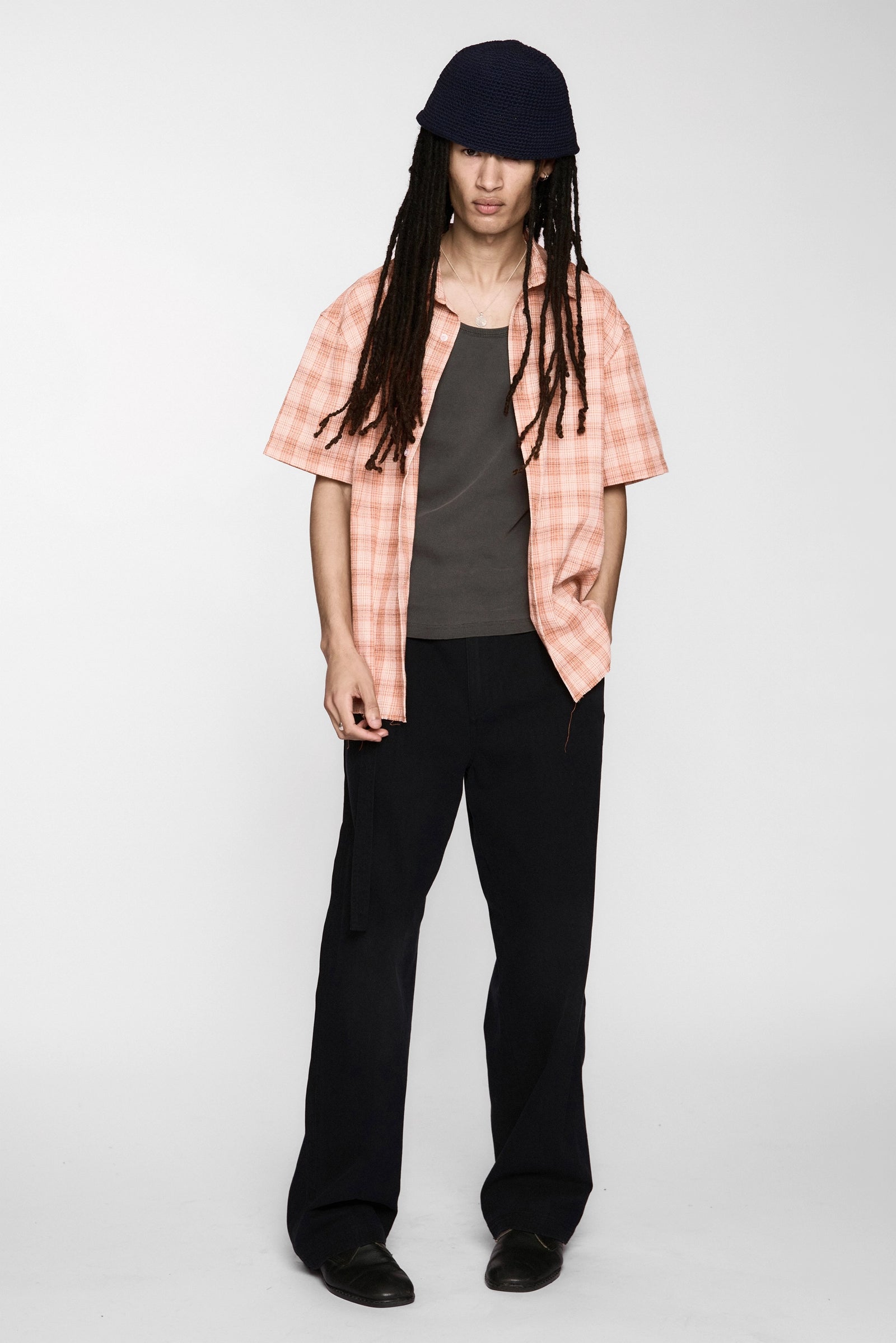 Hold SS Shirt - Orange Check