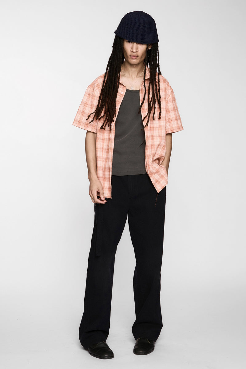 Hold SS Shirt - Orange Check