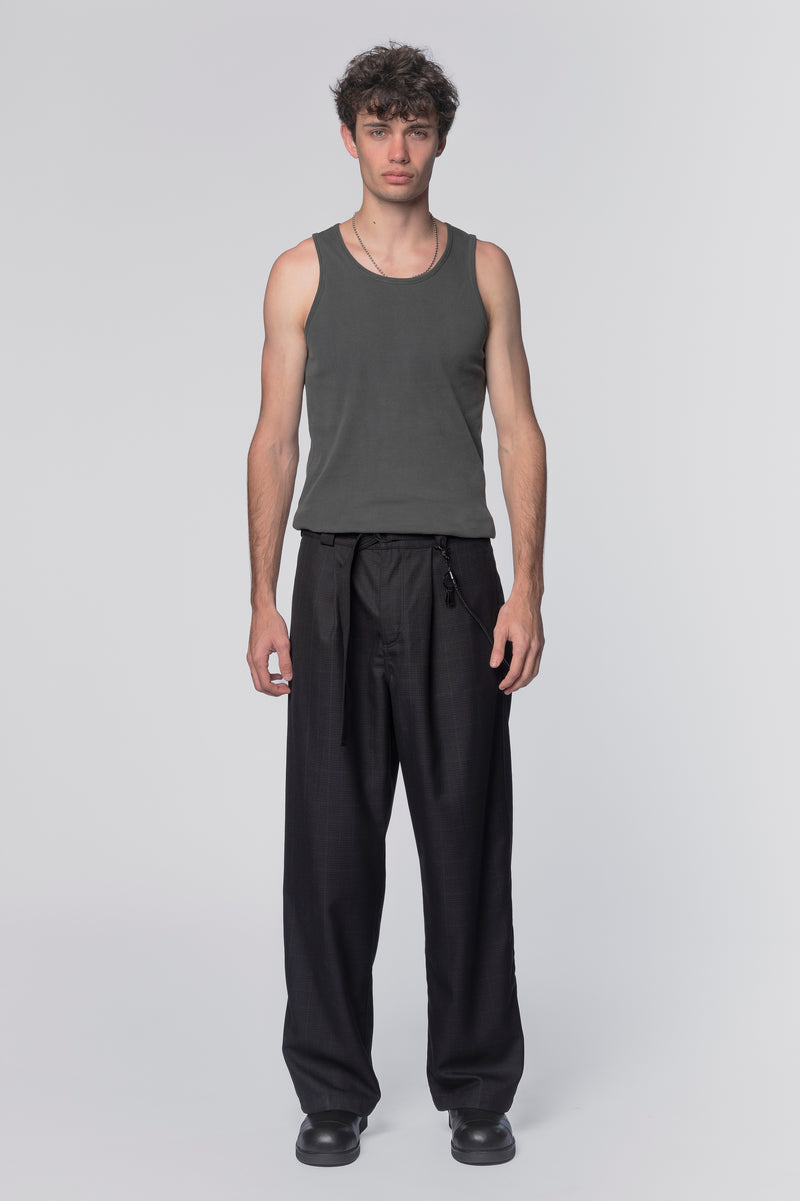 LIMIT TROUSER - BLACK PLAID