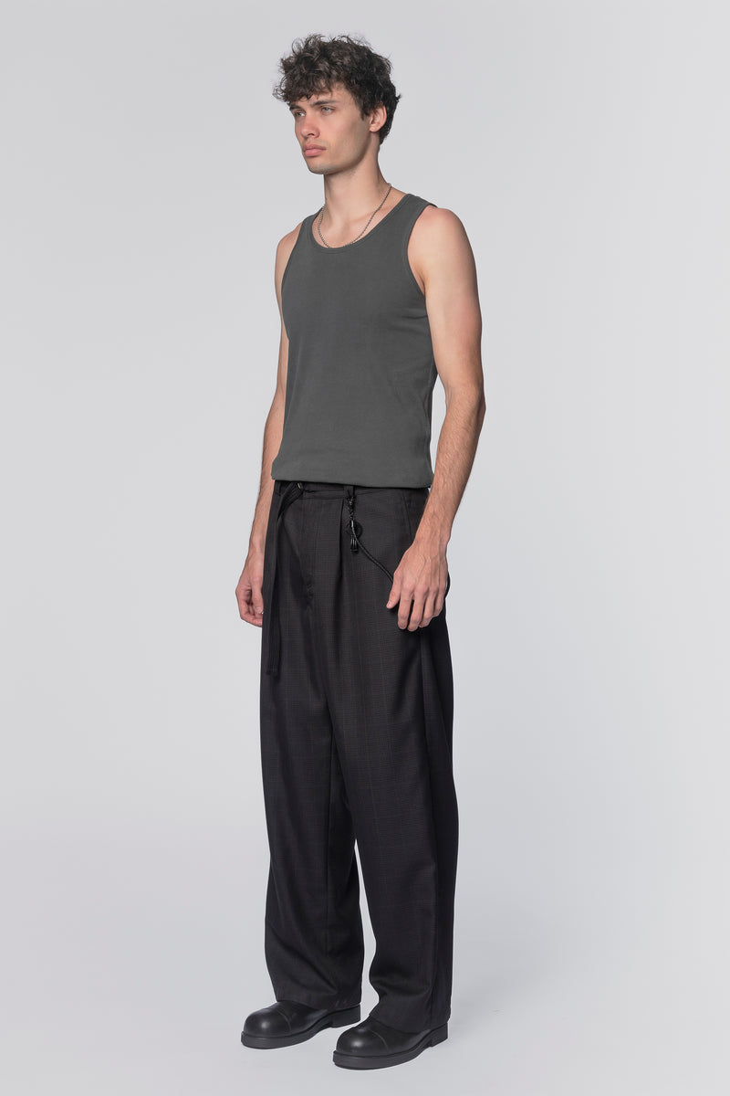LIMIT TROUSER - BLACK PLAID