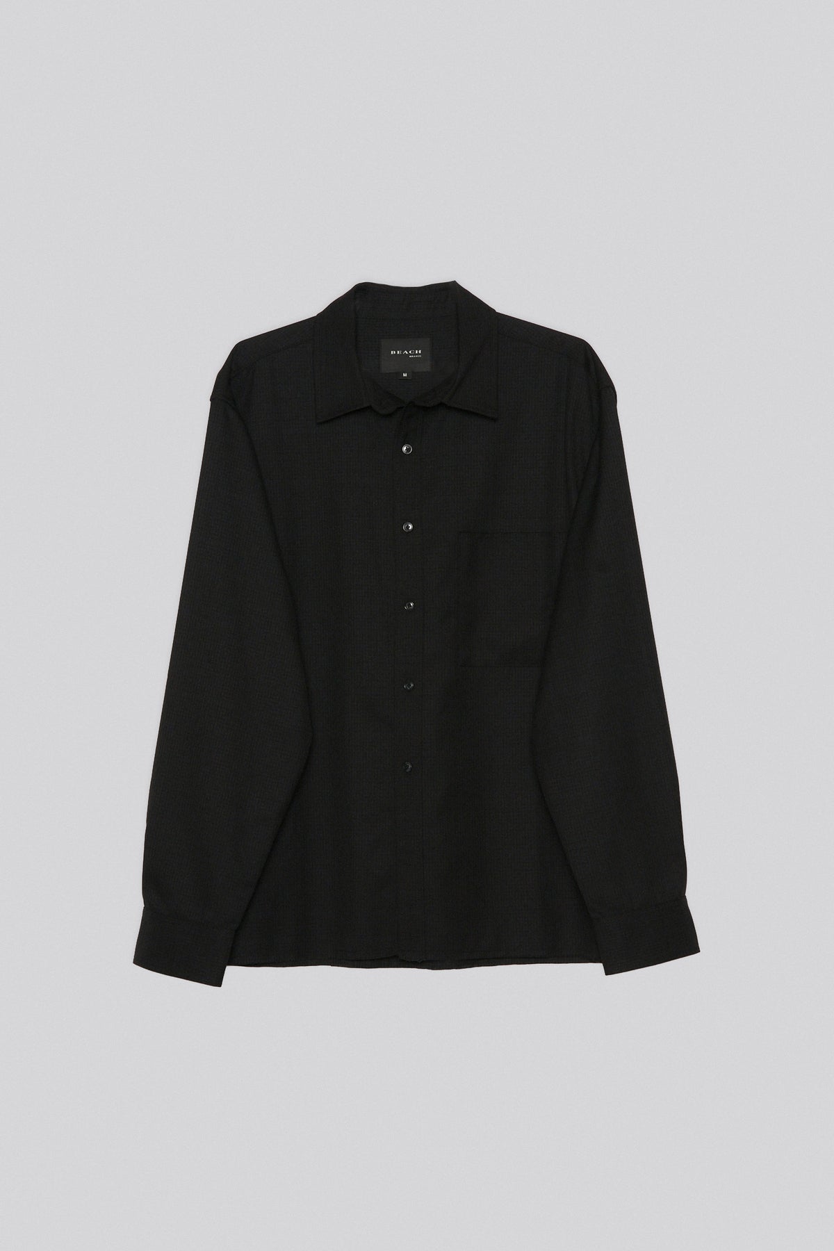 LS POCKET SHIRT - BLACK PLAID