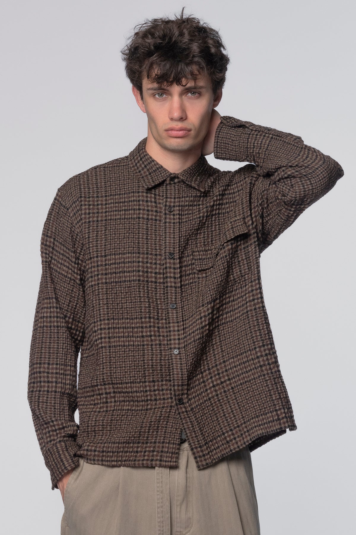 LS POCKET SHIRT - EARTH CHECK