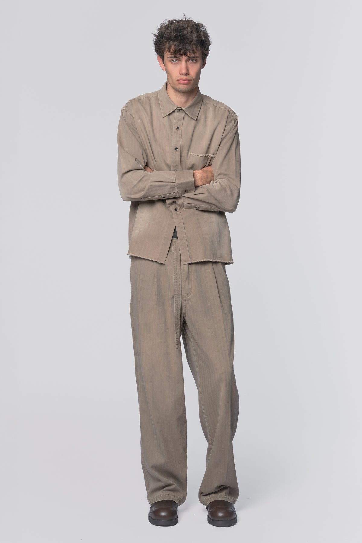 LS POCKET SHIRT- SUN FADED FAWN