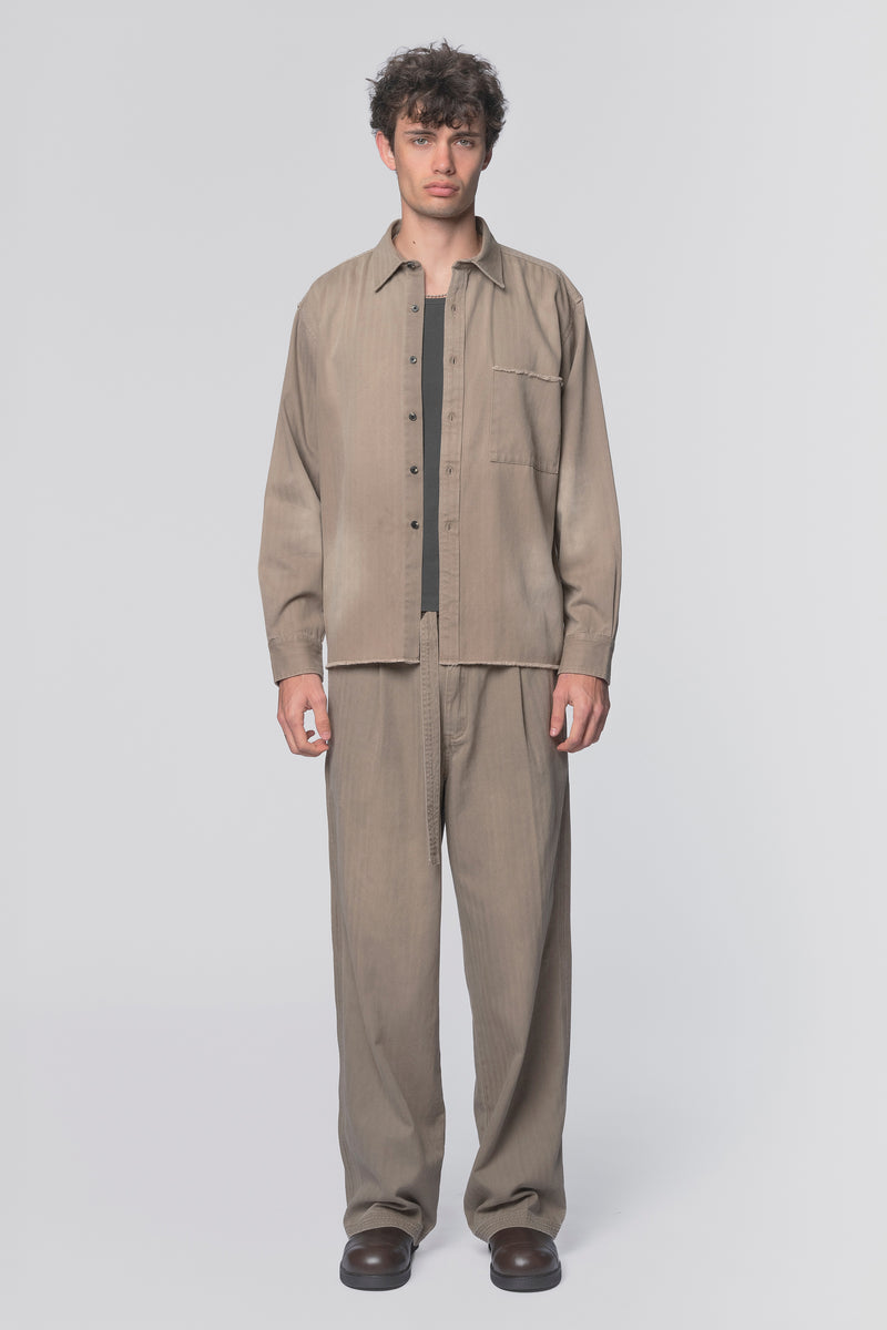 LS POCKET SHIRT- SUN FADED FAWN