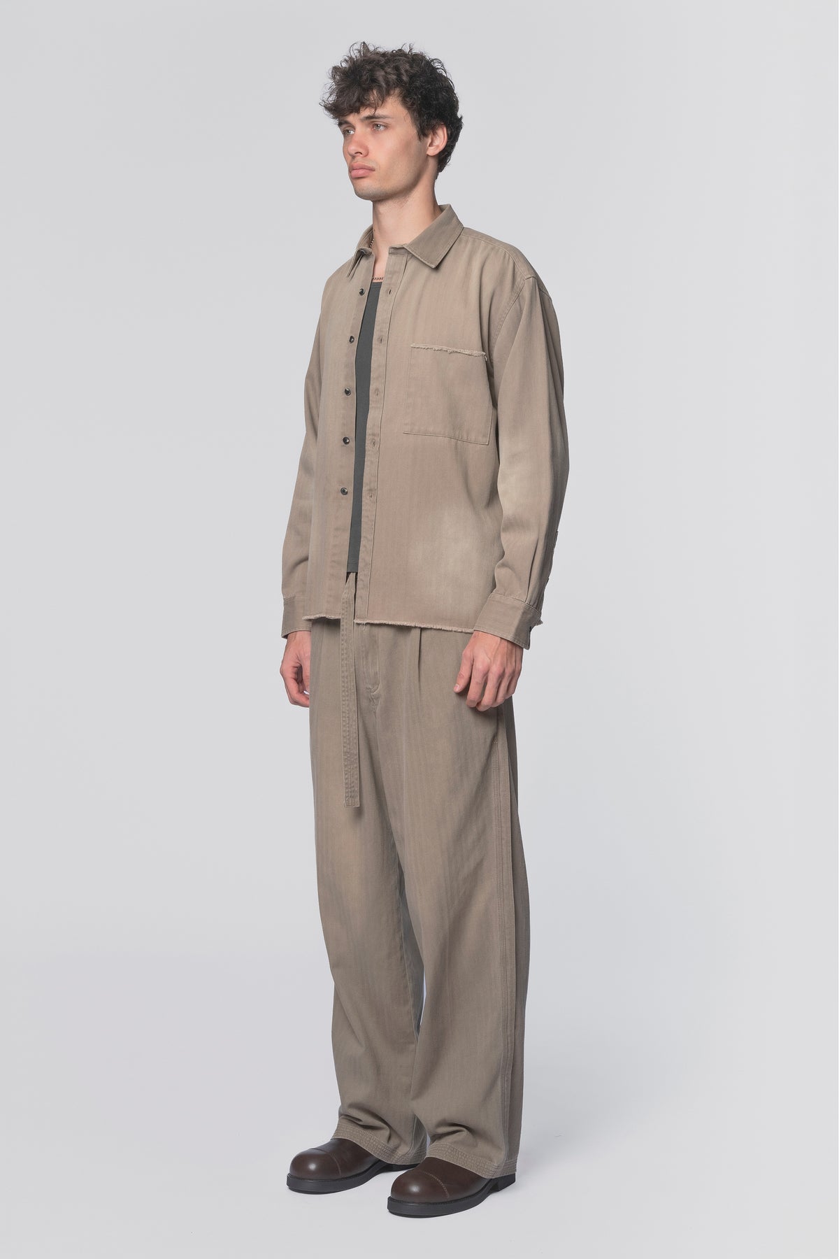 LS POCKET SHIRT- SUN FADED FAWN