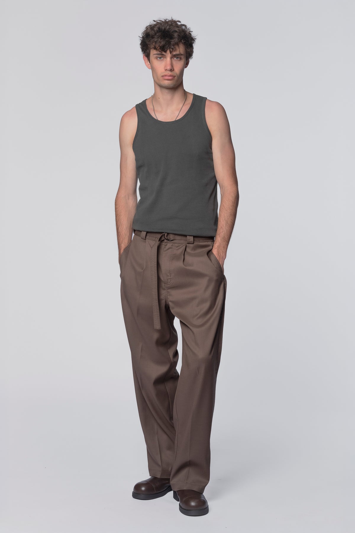 ABOVE THE CLOUDS X BEACH BRAINS - PLEATED WORK PANT
