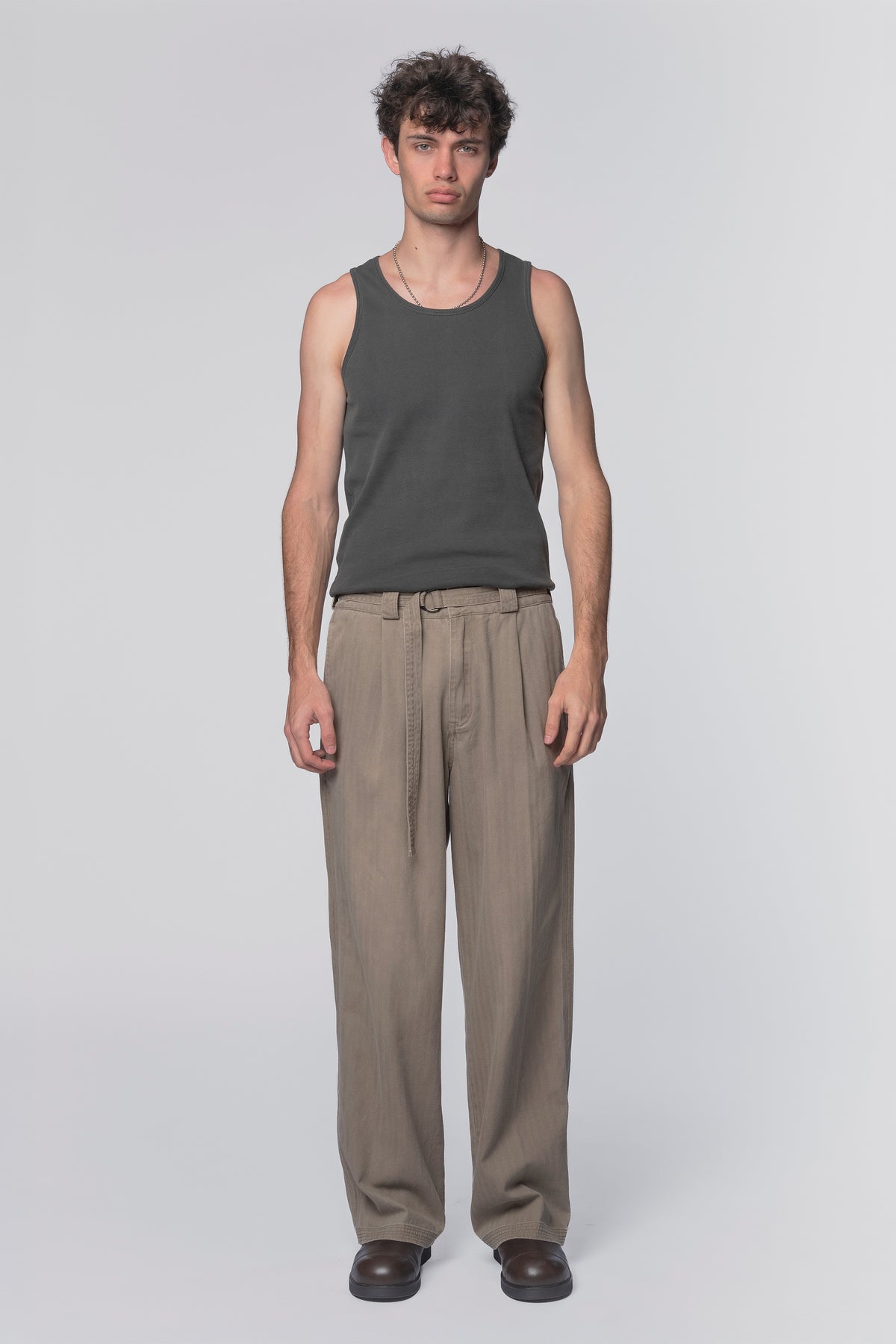 PLEATED WORK PANT - SUN FADED FAWN