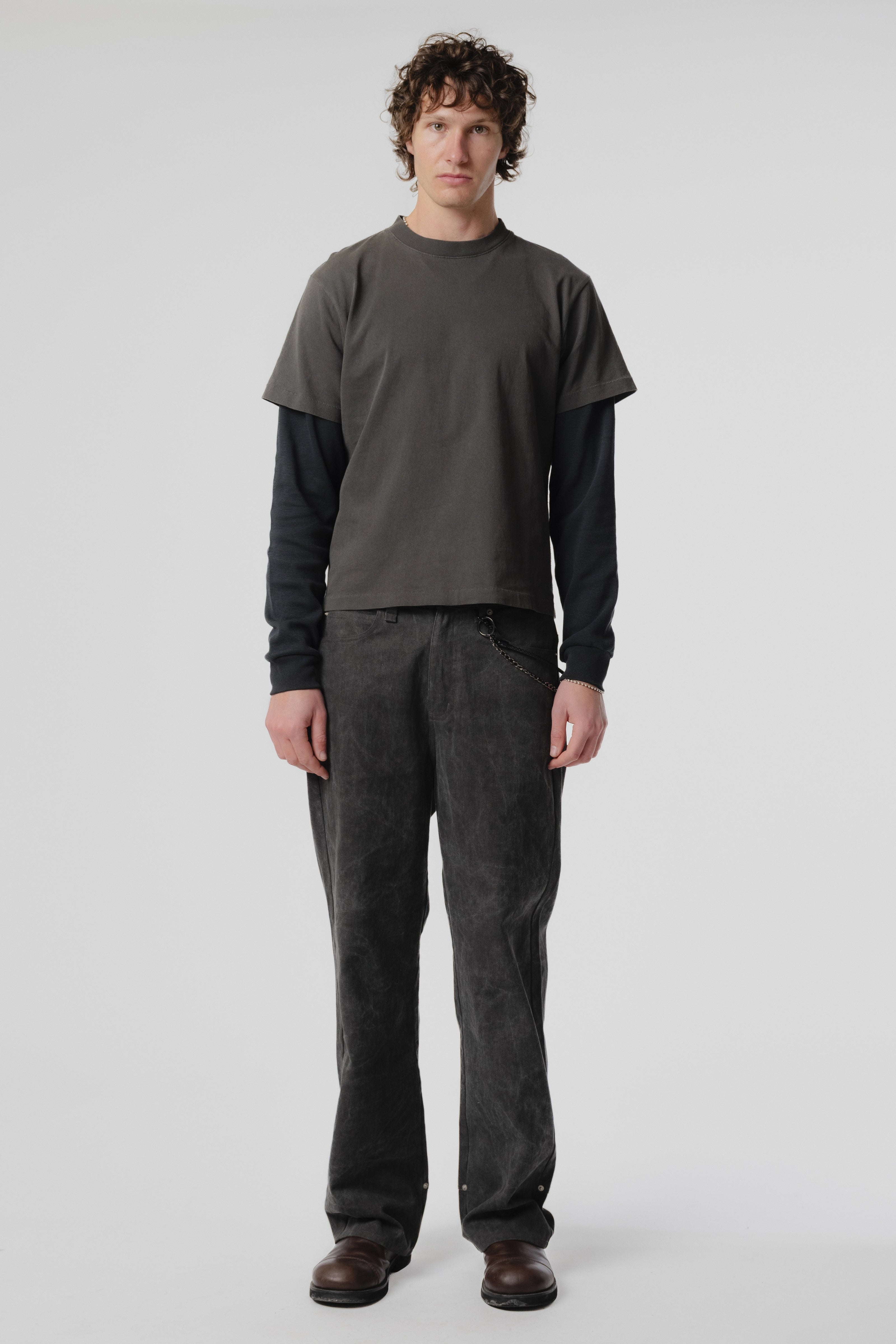 Tide Double T-Shirt - Charcoal/Black