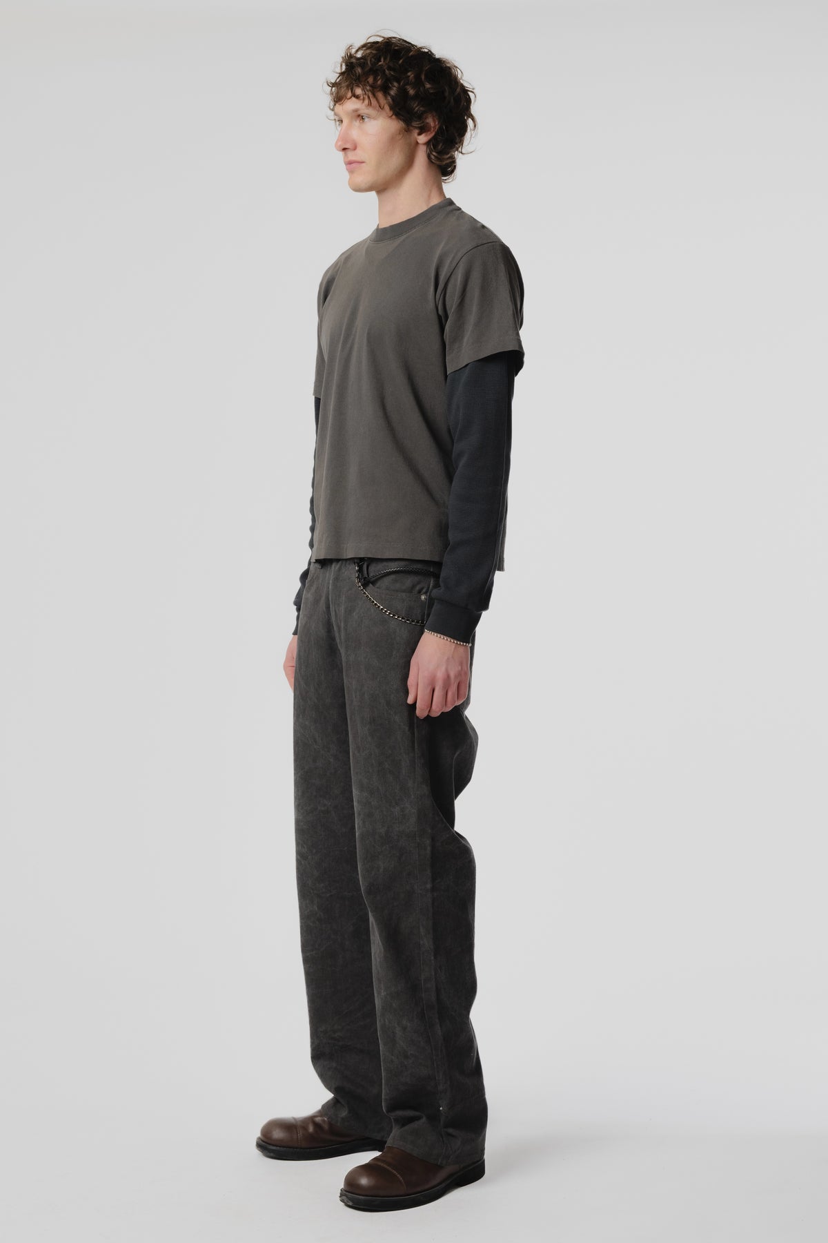 Tide Double T-Shirt - Charcoal/Black