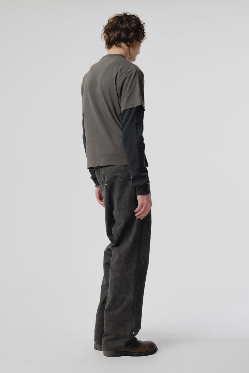 Tide Double T-Shirt - Charcoal/Black