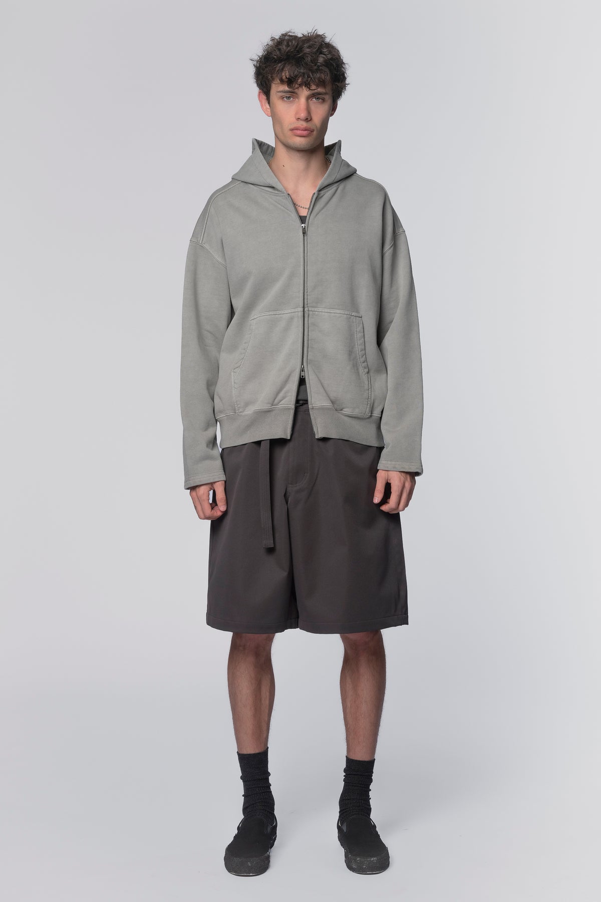 TOUR ZIP HOOD - STONE