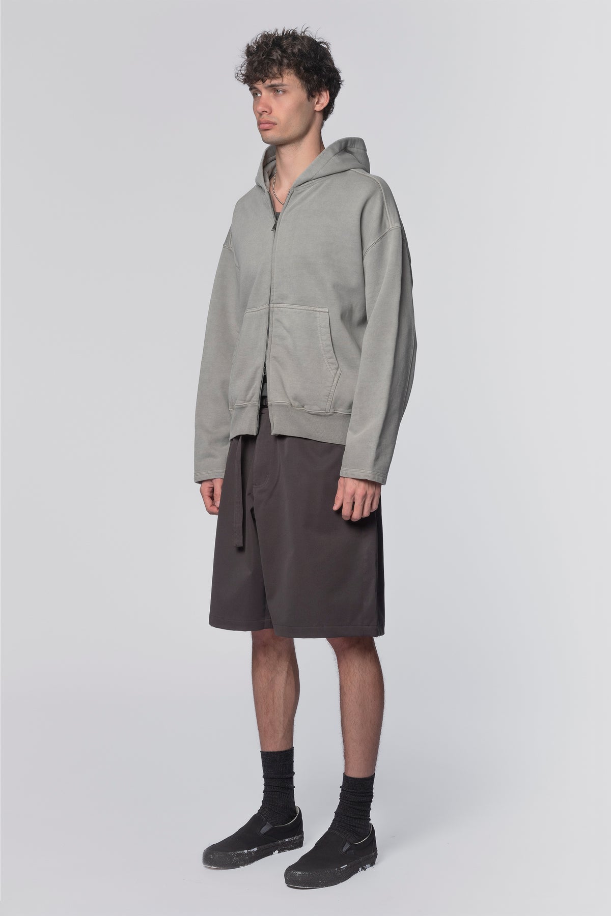 TOUR ZIP HOOD - STONE